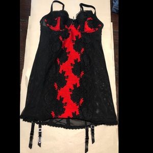 Victoria Secret Lingerie. 34 B. Black & Red.